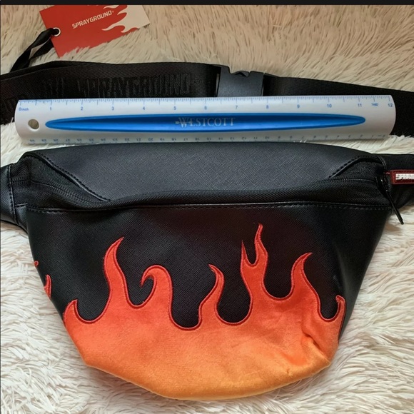 NWT SPRAYGROUND Crossbody Fanny Pack Cream Flame - Picture 10 of 11